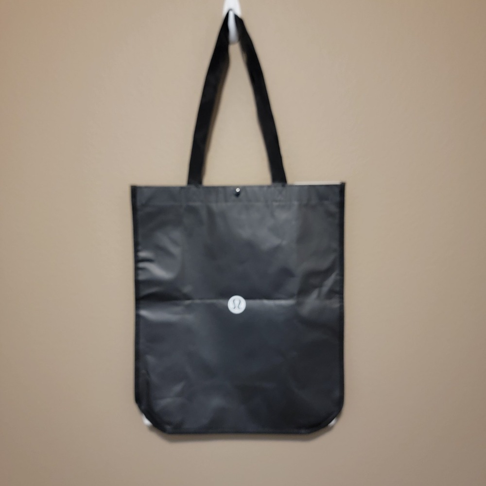 Lululemon‎ Reusable Shopping Gift Bag Yoga Tote Black  14"x16"X6"